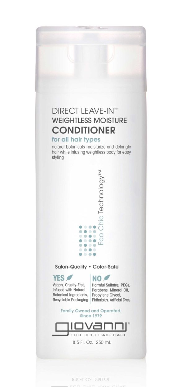GIOVANNI - LEAVE-IN DIRECT LEAVE-IN WEIGHTLESS MOISTURE CONDITIONER PARA TODO TIPO DE CABELLOS